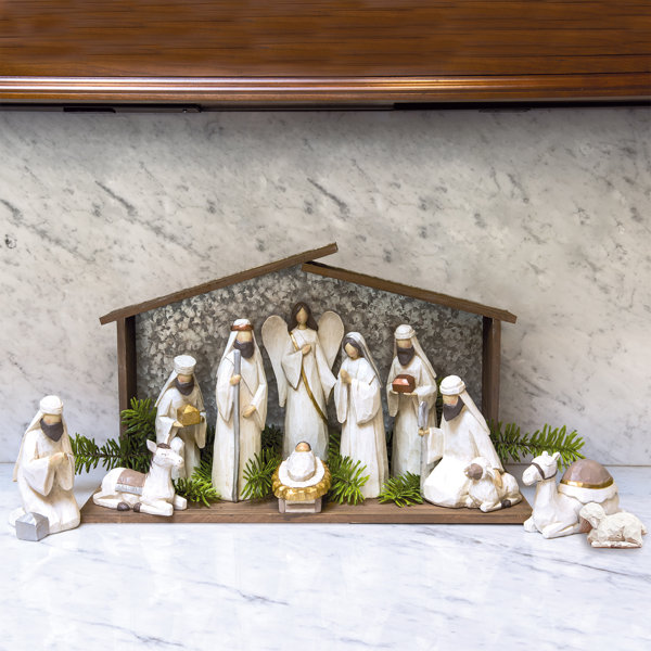 The Holiday Aisle® 11 Piece Nativity With Creche & Reviews Wayfair Canada